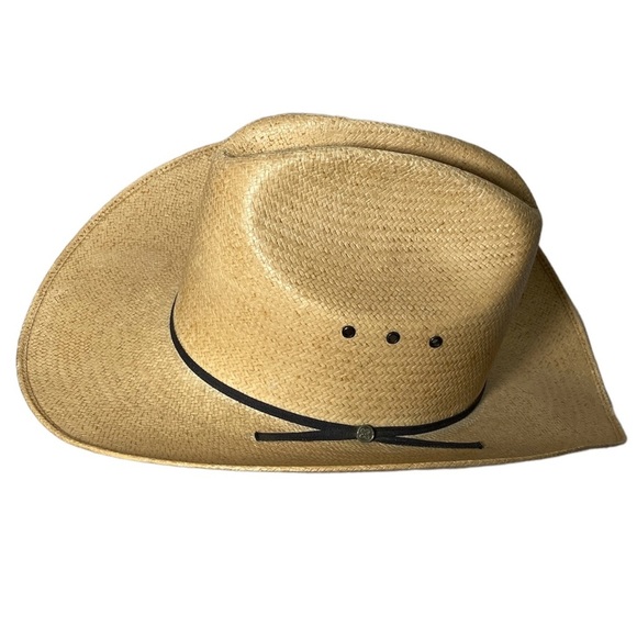Western straw hat one size unisex imported - Picture 4 of 8